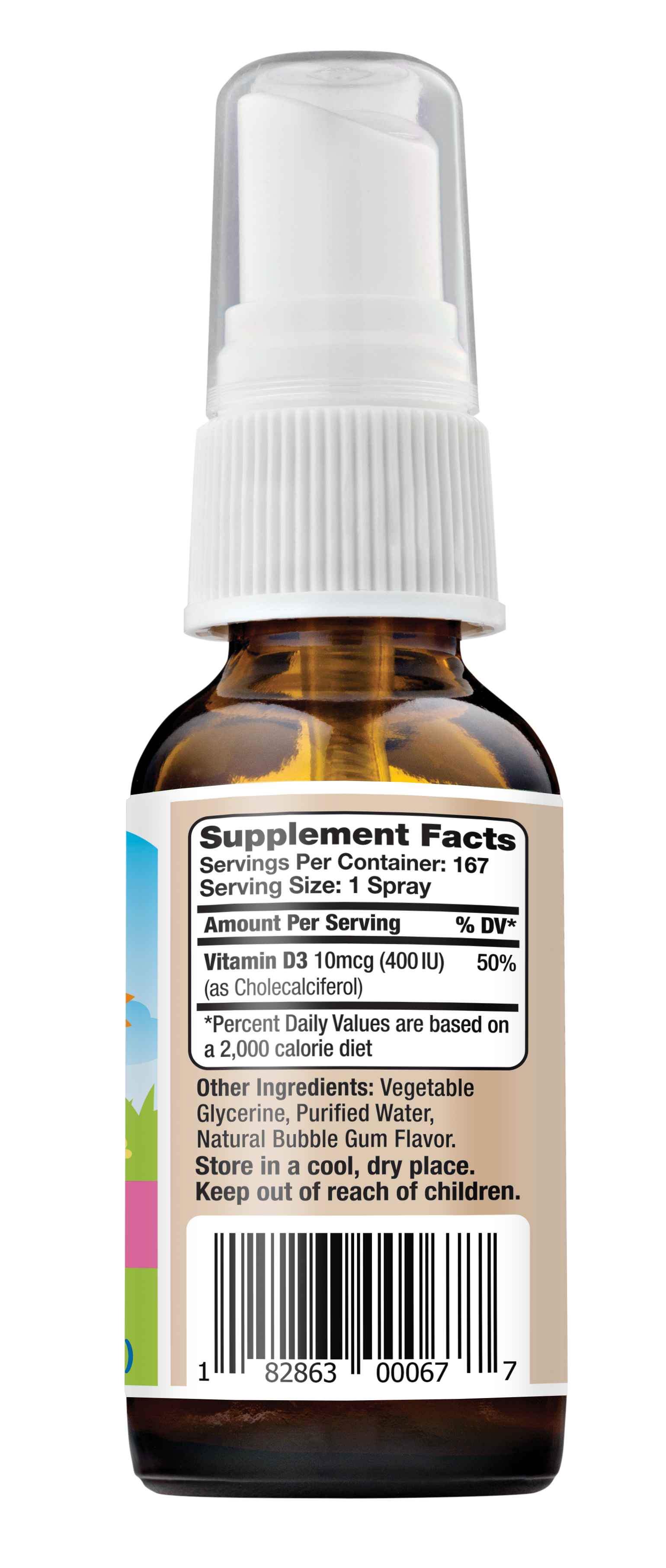 Kids Vitamin D3 1oz (BubbleGum Flavor)