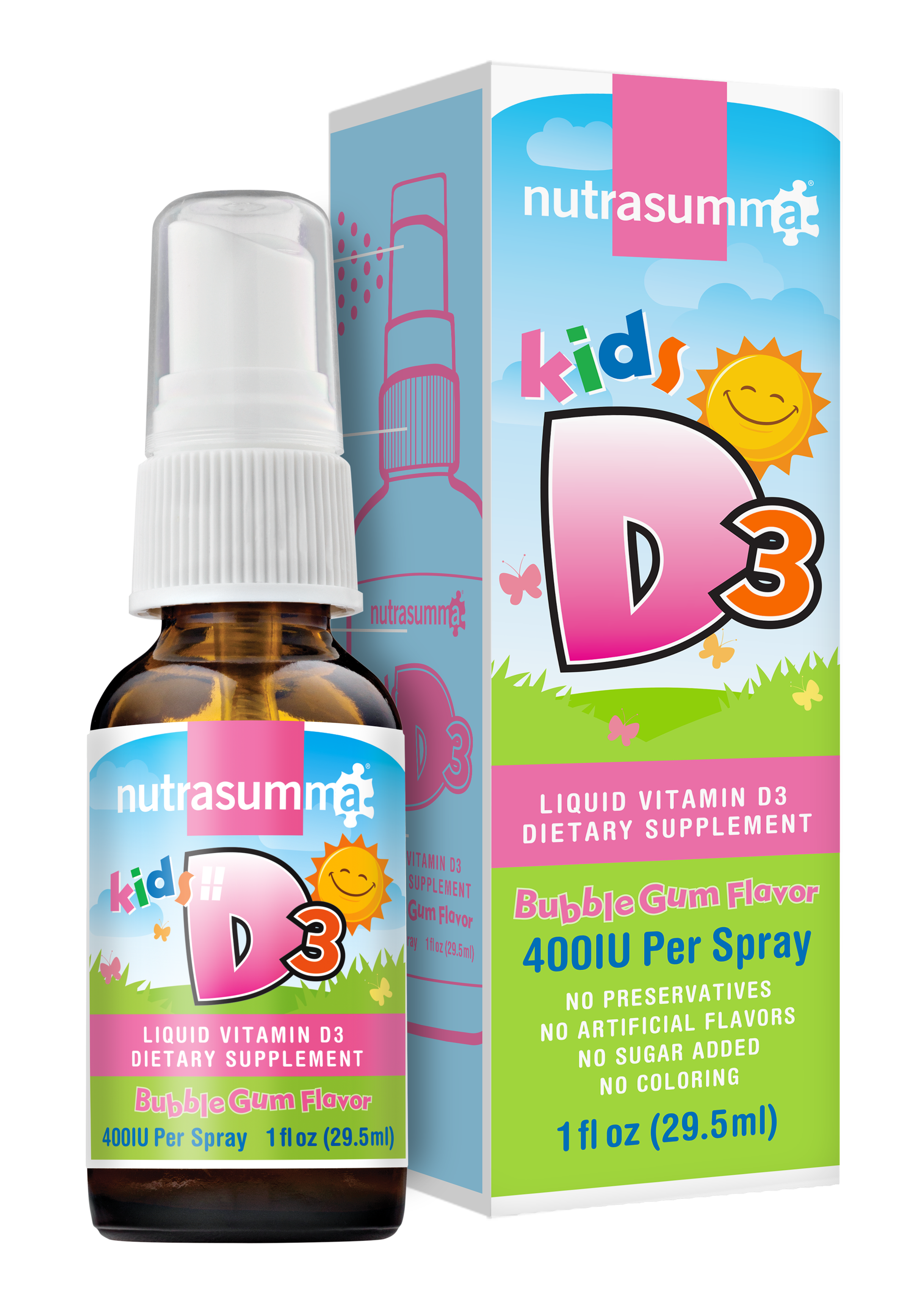Kids Vitamin D3 1oz (BubbleGum Flavor)