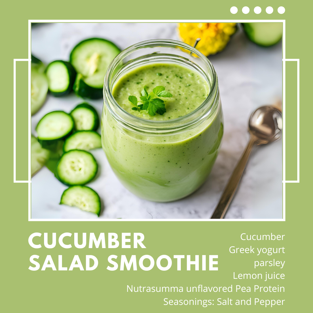 Cucumber Salad Smoothie with Nutrasumma Vanilla Fermented Pea Protein