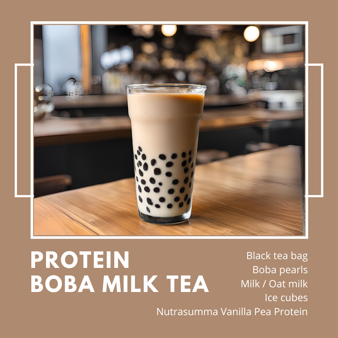 Home Protein Boba with Nutrasumma Vanilla Pea Protein