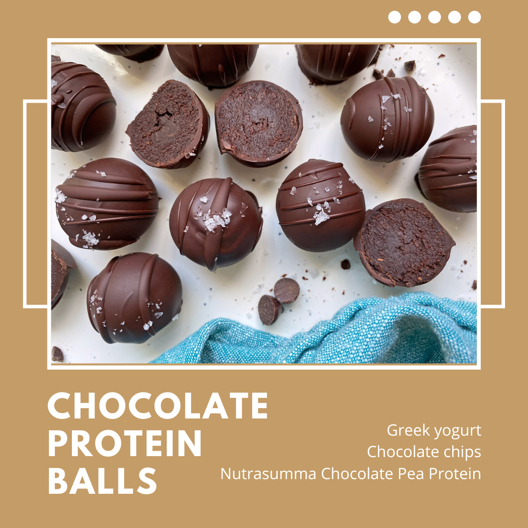 3-Step Chocolate Protein Balls with Nutrasumma Chocolate Pea Protein