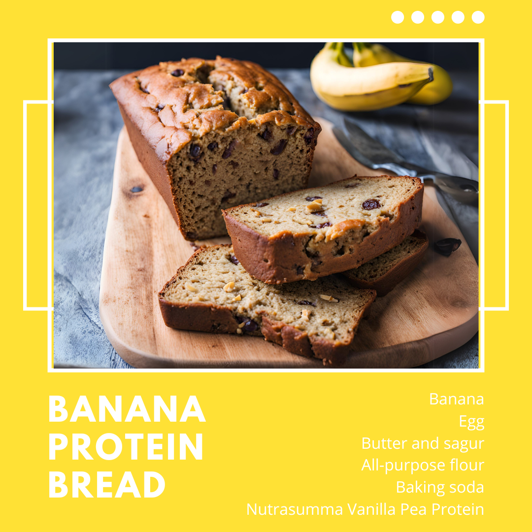 Easy Banana Bread with Nutrasumma Vanilla Fermented Pea Protein