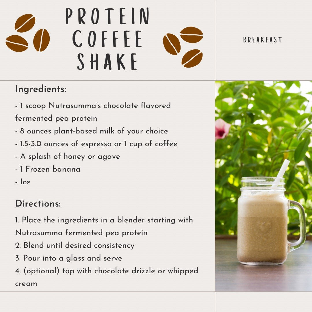 Nutrasumma Chocolate Pea Protein Vegan Coffee Shake