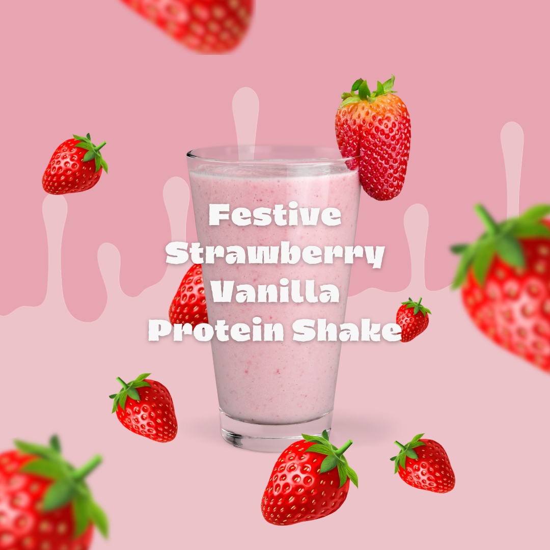 Revitalize Your Holiday Mornings: Plant-based Strawberry Vanilla Protein Shake