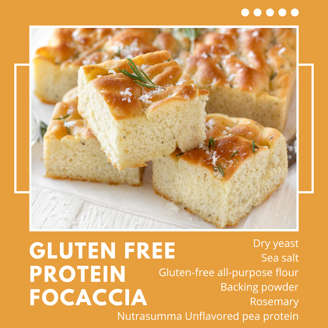 Gluten-Free Rosemary Protein Focaccia Bread