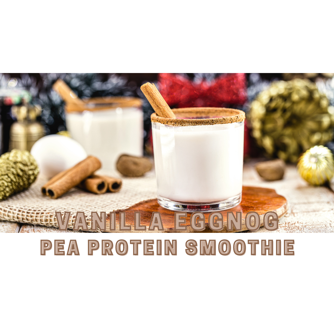 Protein-Packed Christmas Bliss: Vanilla Eggnog Pea Protein Smoothie