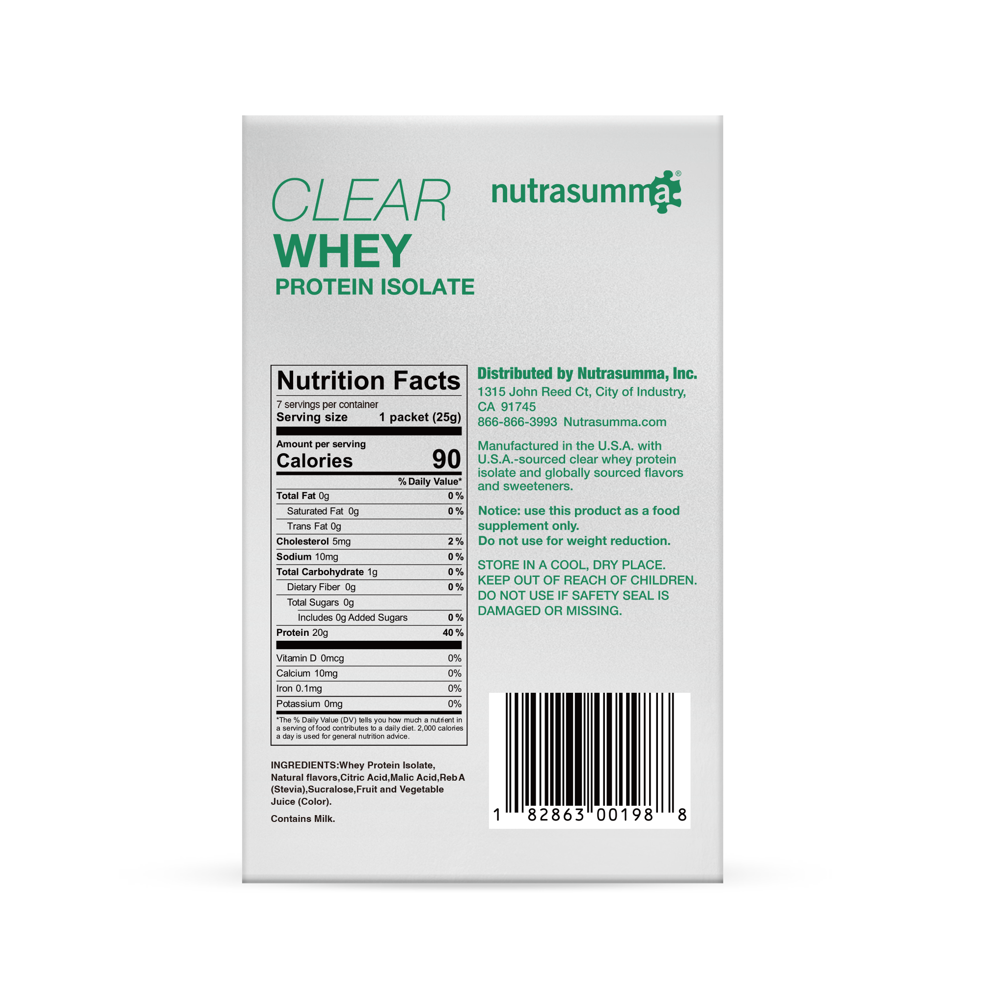 NEW Clear Whey Protein Isolate Travel Size - Summer Peach Flavor
