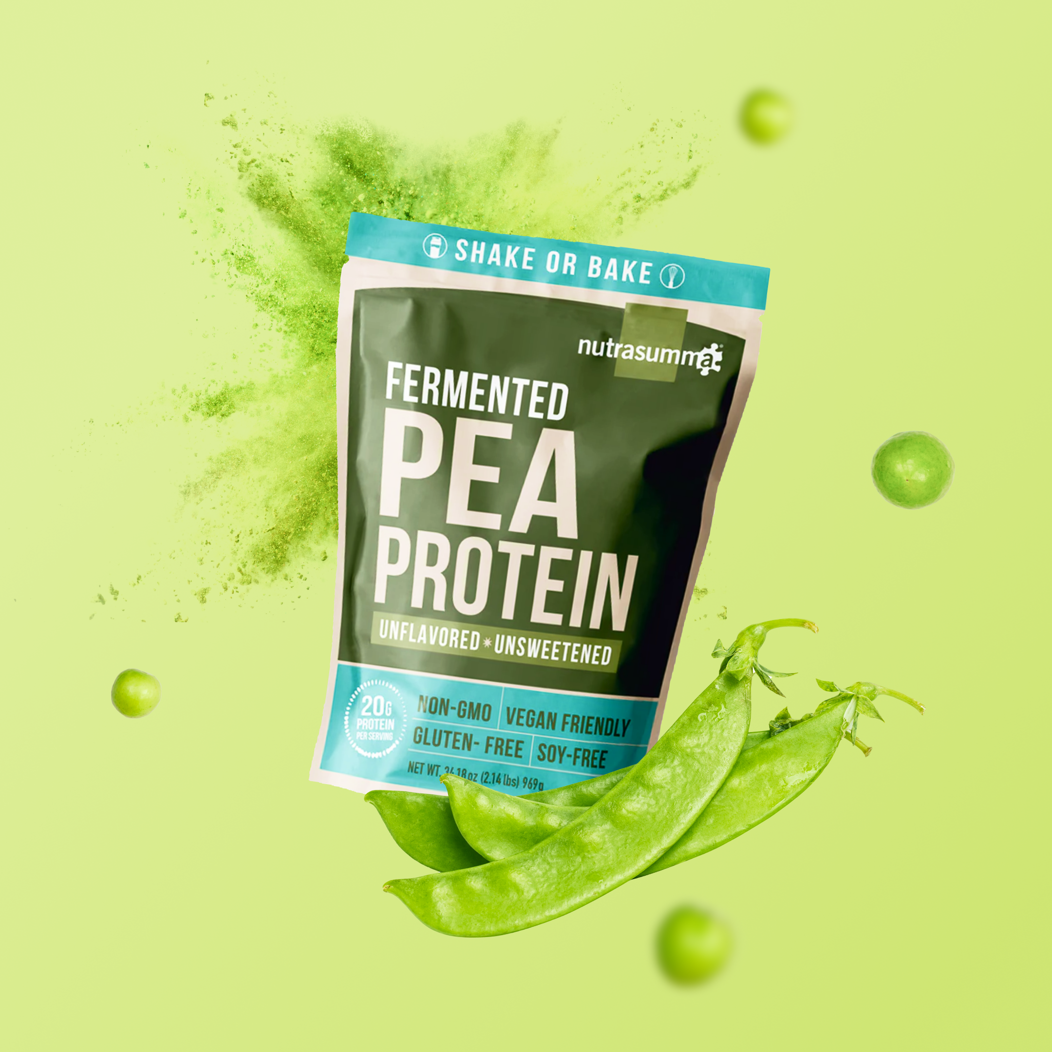 Fermented Pea Protein 2.14 lb Pouch - Unflavored & Unsweetened