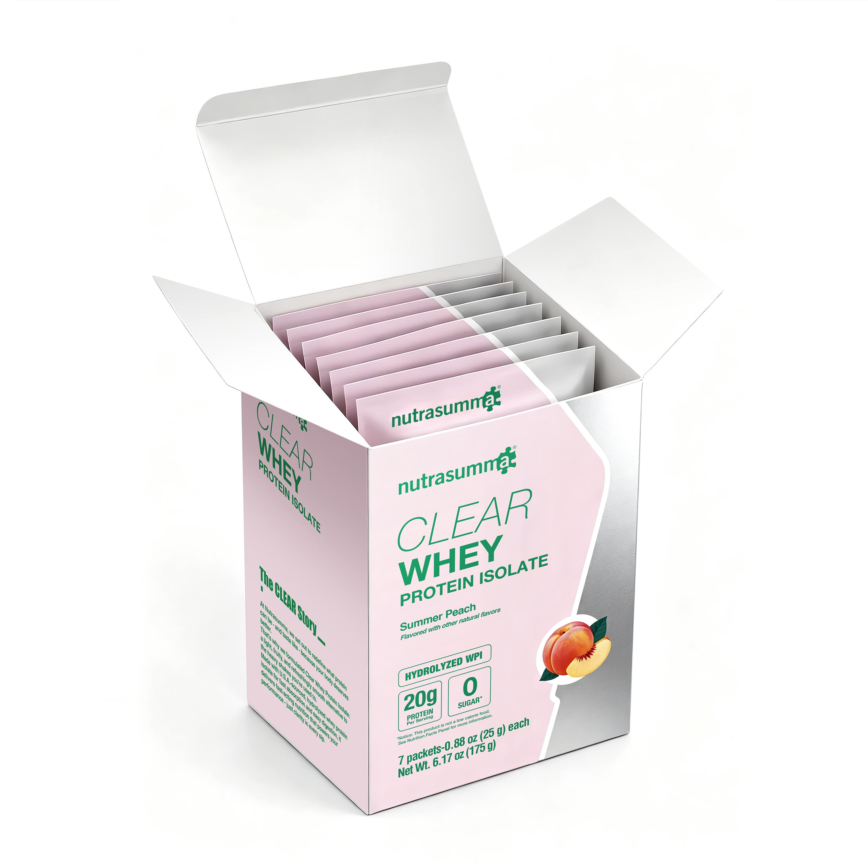 NEW Clear Whey Protein Isolate Travel Pack - Summer Peach Flavor