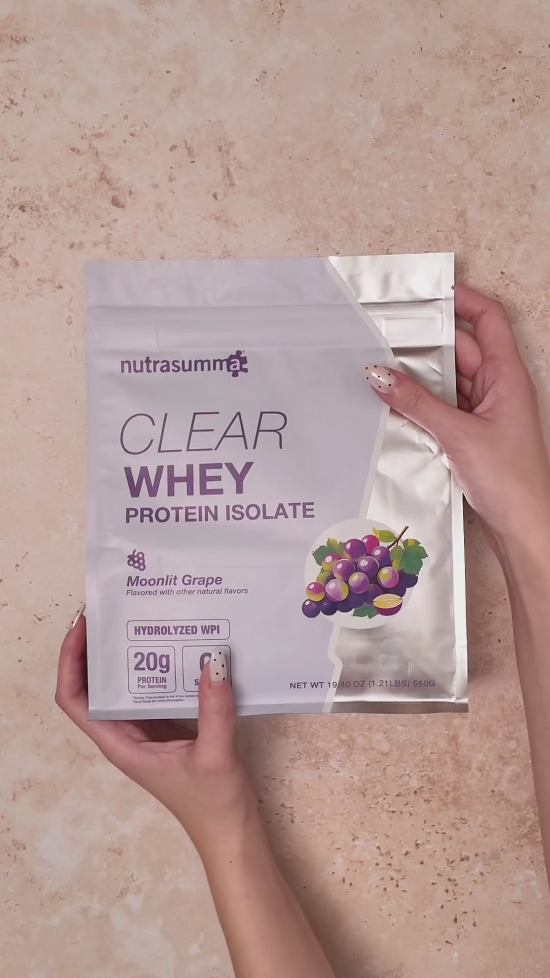 NEW Clear Whey Protein Isolate 1.2 lbs - Moonlit Grape Flavor