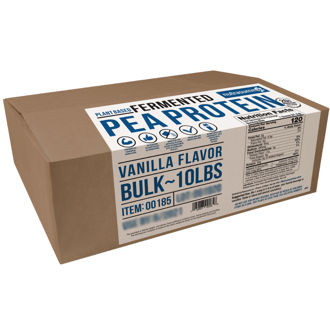 ten pound vanilla fermented pea protein powder